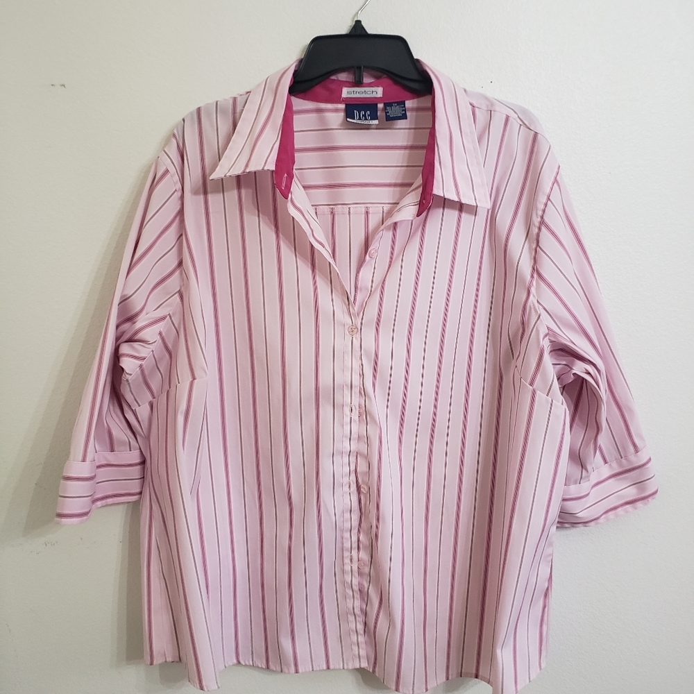 Pink Striped Casual Shirt